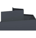 VidaXL Tuin Bloempot Antraciet 80 x 80 x 50 cm Koudgewalst staal