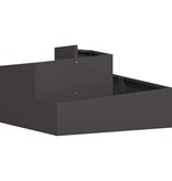 VidaXL Tuin Bloempot Zwart 80 x 80 x 50 cm Koudgewalst staal