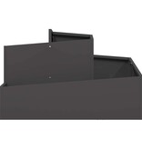 VidaXL Tuin Bloempot Zwart 80 x 80 x 50 cm Koudgewalst staal