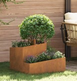 VidaXL Tuin Bloempot Bruin 60 x 60 x 50 cm Cortenstaal