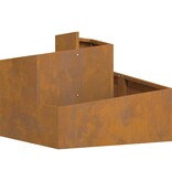 VidaXL Tuin Bloempot Bruin 60 x 60 x 50 cm Cortenstaal