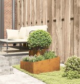 VidaXL Tuin Bloempot Bruin 60 x 60 x 50 cm Cortenstaal