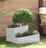 VidaXL Tuin Bloempot Zilver 60 x 60 x 50 cm Gegalvaniseerd staal