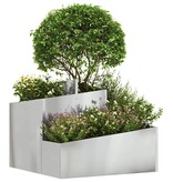 VidaXL Tuin Bloempot Zilver 60 x 60 x 50 cm Gegalvaniseerd staal