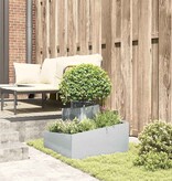 VidaXL Tuin Bloempot Zilver 60 x 60 x 50 cm Gegalvaniseerd staal