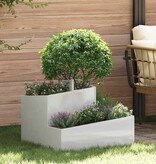 VidaXL Tuin Bloempot Zilver 60 x 60 x 50 cm Roestvrij staal