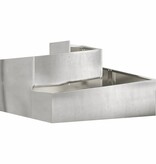 VidaXL Tuin Bloempot Zilver 60 x 60 x 50 cm Roestvrij staal