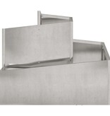 VidaXL Tuin Bloempot Zilver 60 x 60 x 50 cm Roestvrij staal