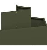 VidaXL Tuin Bloempot Olijf Groen 60 x 60 x 50 cm Koudgewalst staal