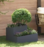 VidaXL Tuin Bloempot Antraciet 60 x 60 x 50 cm Koudgewalst staal