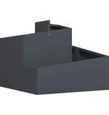 VidaXL Tuin Bloempot Antraciet 60 x 60 x 50 cm Koudgewalst staal