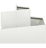 VidaXL Tuin Bloempot Wit 60 x 60 x 50 cm Koudgewalst staal