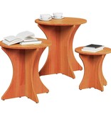 VidaXL Salontafel 3 pcs Wasbruin