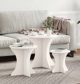 VidaXL Salontafel 3 pcs Wit