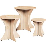 VidaXL Salontafel 3 pcs Naturel
