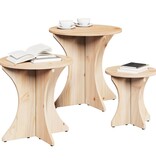 VidaXL Salontafel 3 pcs Naturel