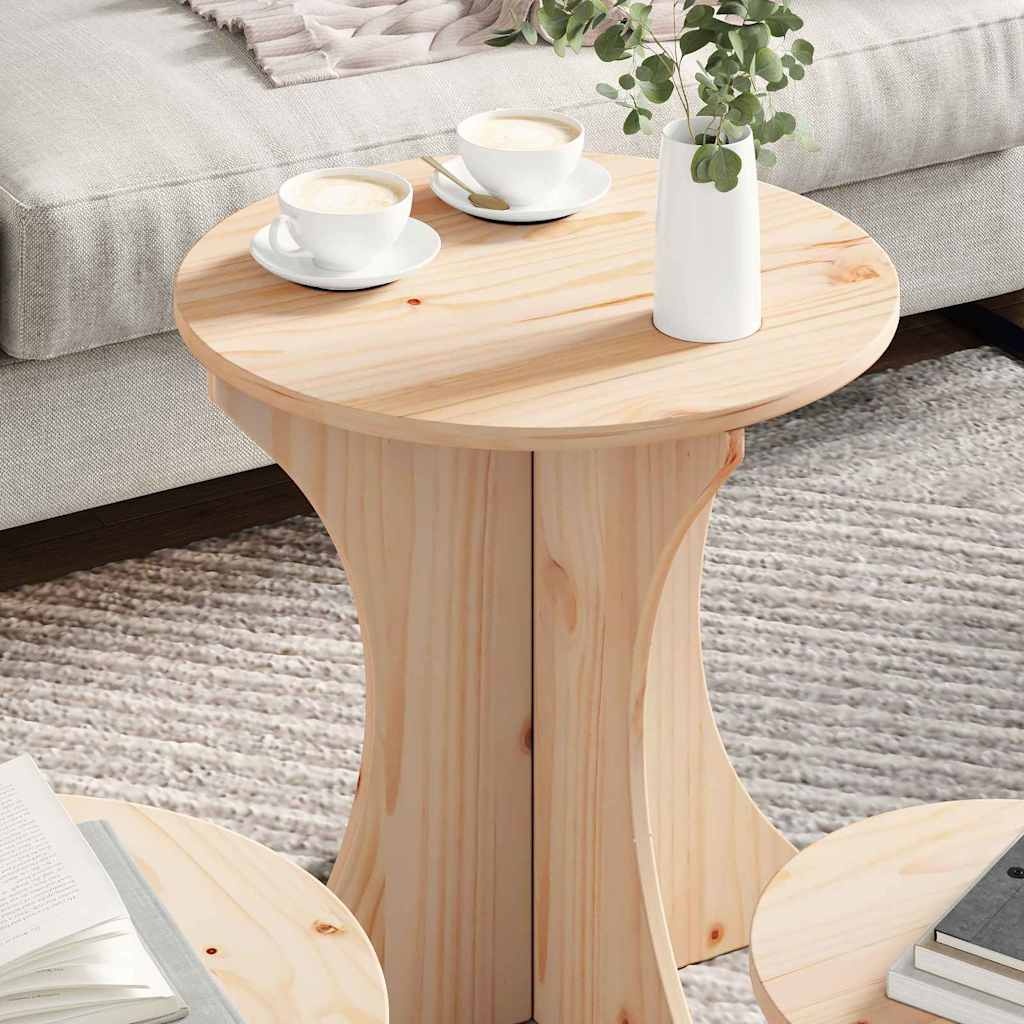 VidaXL Salontafel 3 pcs Naturel