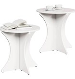 VidaXL Salontafel 2 pcs Wit Massief grenenhout