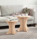 VidaXL Salontafel 2 pcs Naturel Massief grenenhout