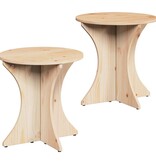 VidaXL Salontafel 2 pcs Naturel Massief grenenhout