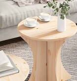 VidaXL Salontafel 2 pcs Naturel Massief grenenhout