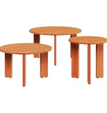 VidaXL Salontafel 3 pcs Wasbruin Massief grenenhout