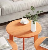 VidaXL Salontafel 3 pcs Wasbruin Massief grenenhout