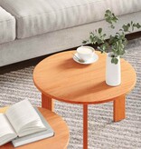 VidaXL Salontafel 2 pcs Wasbruin Massief grenenhout