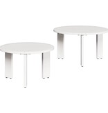 VidaXL Salontafel 2 pcs Wit Massief grenenhout