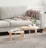 VidaXL Salontafel 2 pcs Naturel Massief grenenhout