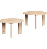 VidaXL Salontafel 2 pcs Naturel Massief grenenhout