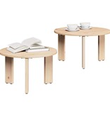 VidaXL Salontafel 2 pcs Naturel Massief grenenhout