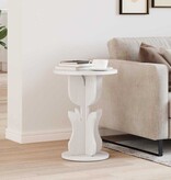 VidaXL Salontafel Wit 39,5 x 39,5 x 53,5 cm Massief grenenhout