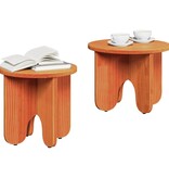 VidaXL Salontafel 2 pcs Wasbruin Massief grenenhout