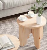 VidaXL Salontafel 2 pcs Naturel Massief grenenhout