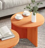 VidaXL Salontafel 2 pcs Wasbruin Massief grenenhout