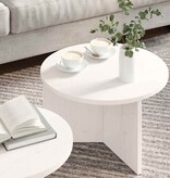 VidaXL Salontafel 2 pcs Wit Massief grenenhout