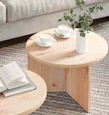VidaXL Salontafel 2 pcs Naturel Massief grenenhout