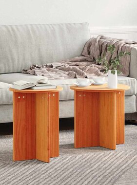 VidaXL Salontafel 2 pcs Wasbruin