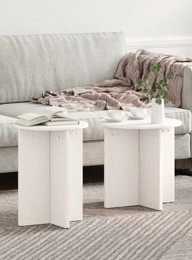 VidaXL Salontafel 2 pcs Wit