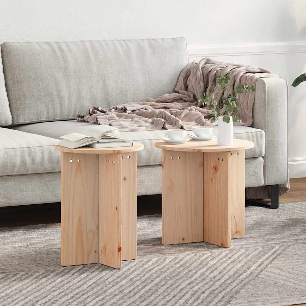 VidaXL Salontafel 2 pcs Naturel