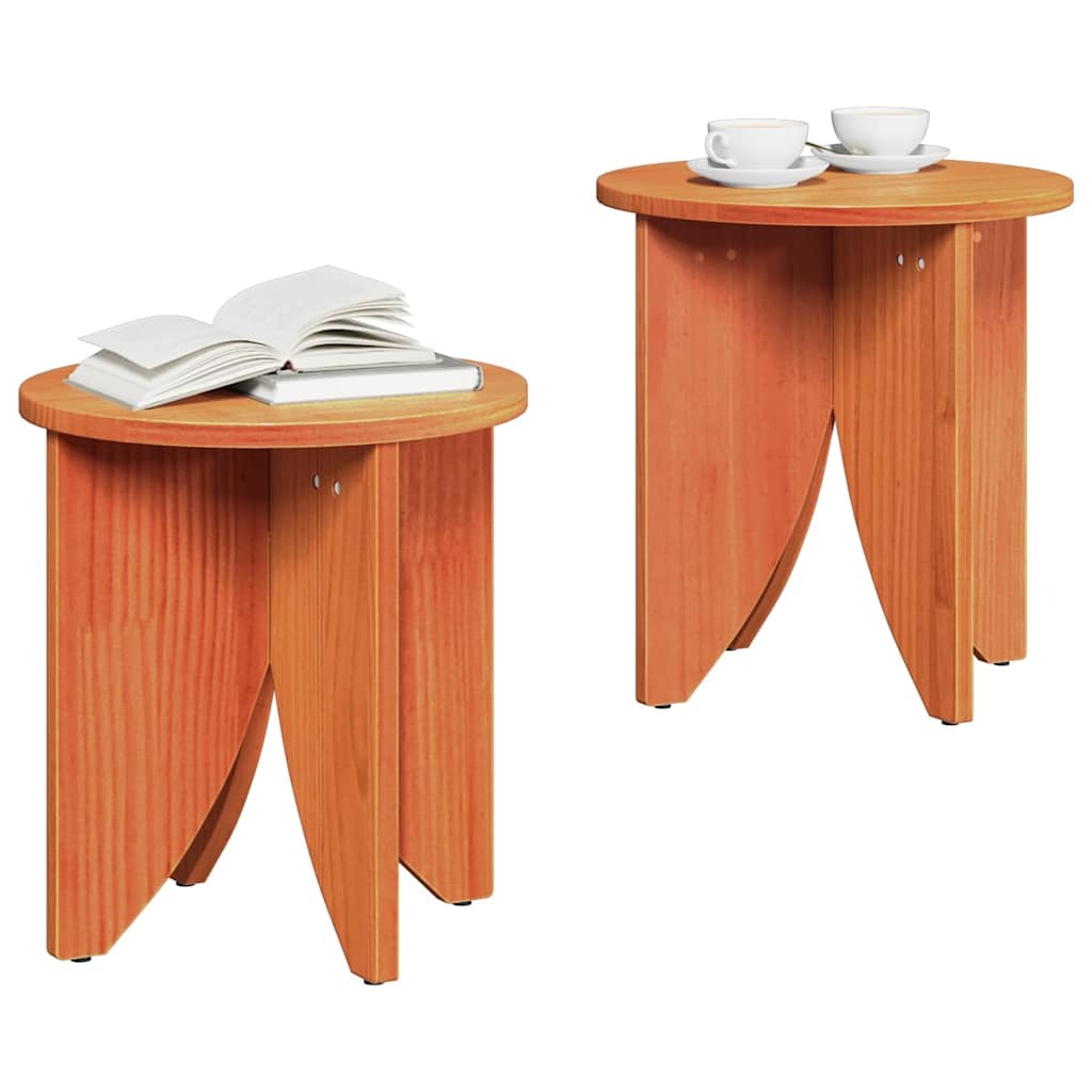 VidaXL Salontafel 2 pcs Wasbruin