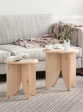 VidaXL Salontafel 2 pcs Naturel