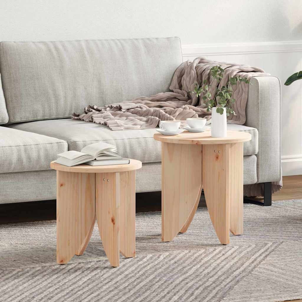 VidaXL Salontafel 2 pcs Naturel