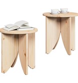 VidaXL Salontafel 2 pcs Naturel