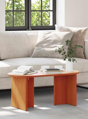 VidaXL Salontafel Wasbruin 80 x 39,5 x 35 cm Massief grenenhout