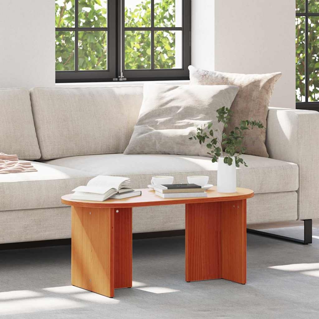 VidaXL Salontafel Wasbruin 80 x 39,5 x 35 cm Massief grenenhout