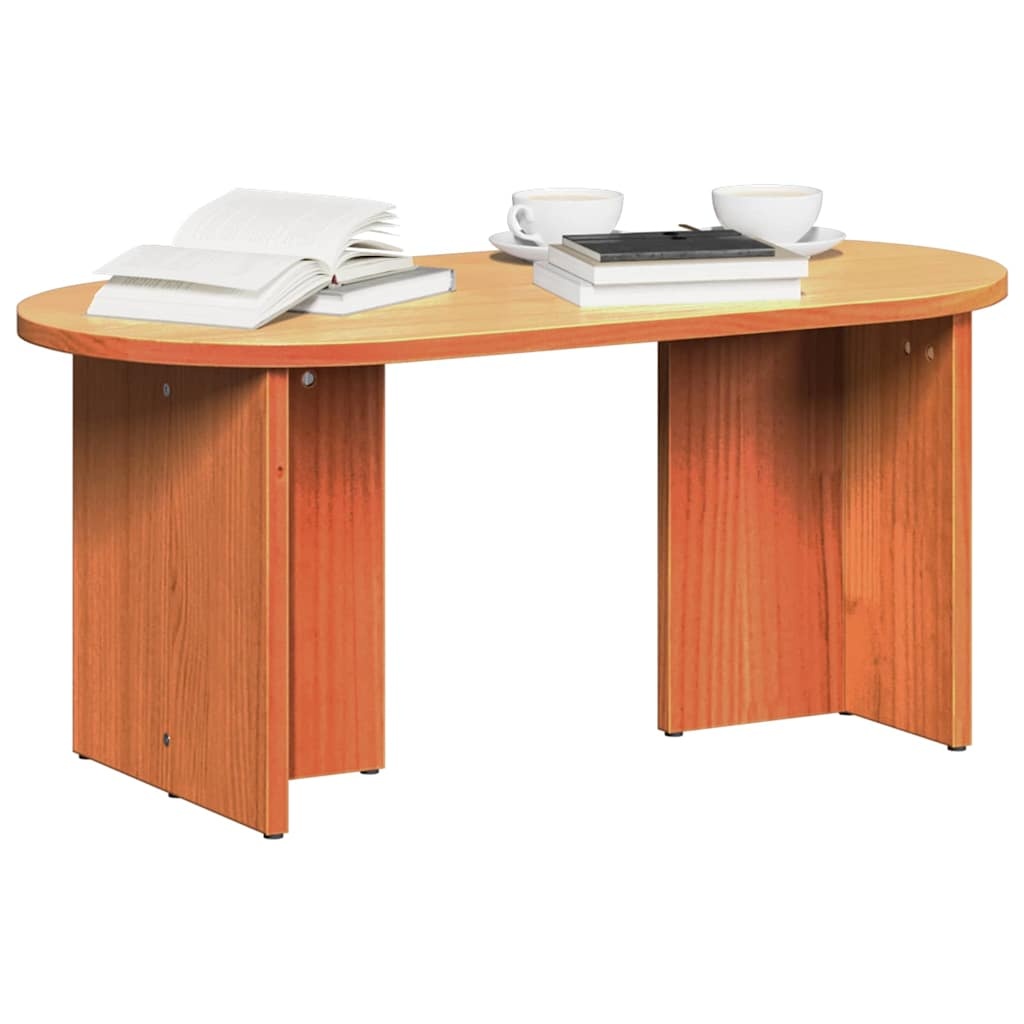 VidaXL Salontafel Wasbruin 80 x 39,5 x 35 cm Massief grenenhout