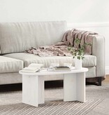 VidaXL Salontafel Wit 80 x 39,5 x 35 cm Massief grenenhout