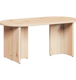 VidaXL Salontafel Naturel 80 x 39,5 x 35 cm Massief grenenhout